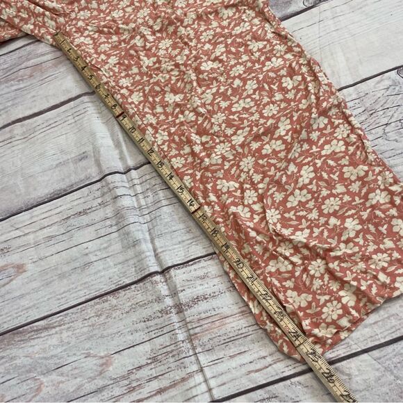 Faherty Renata Jumpsuit Pink White Floral Size Large - Picture 6 of 12